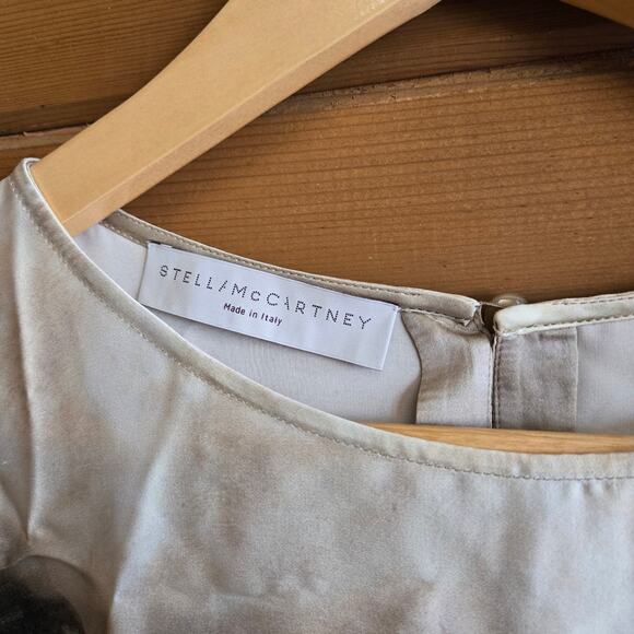 Stella McCartney Beige Silk Floral Shift Dress IT 40 US 8 Botanical Flower - Picture 4 of 8